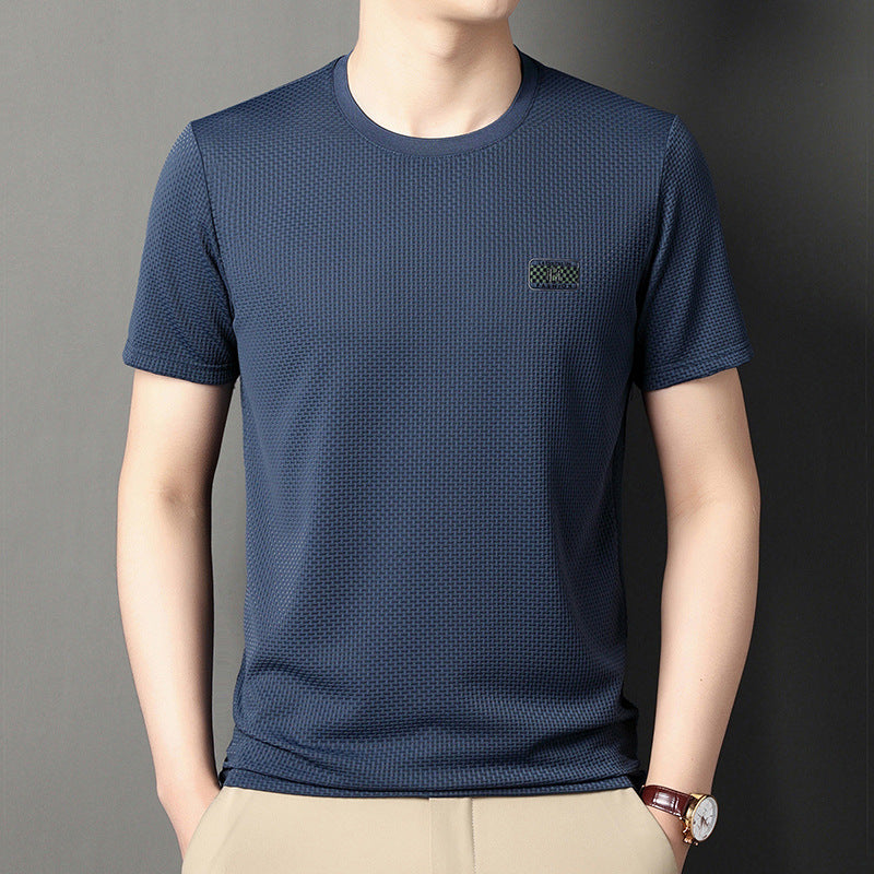 Herren Jacquard Kurzarm Pullover – Ideal für den Sommer