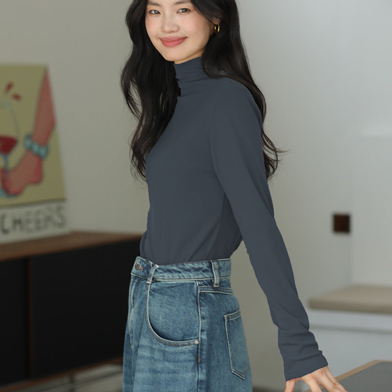 Pullover mit Mittlerem Kragen Slim Fit und Langem Arm | Ideal für Herbst