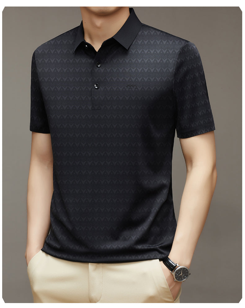 Herren Ice Silk T-Shirt mit kurzen Ärmeln Ideal für den Sommer