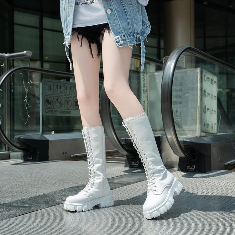Kniehohe Plattform-Martenstiefel Ideal für den Winter