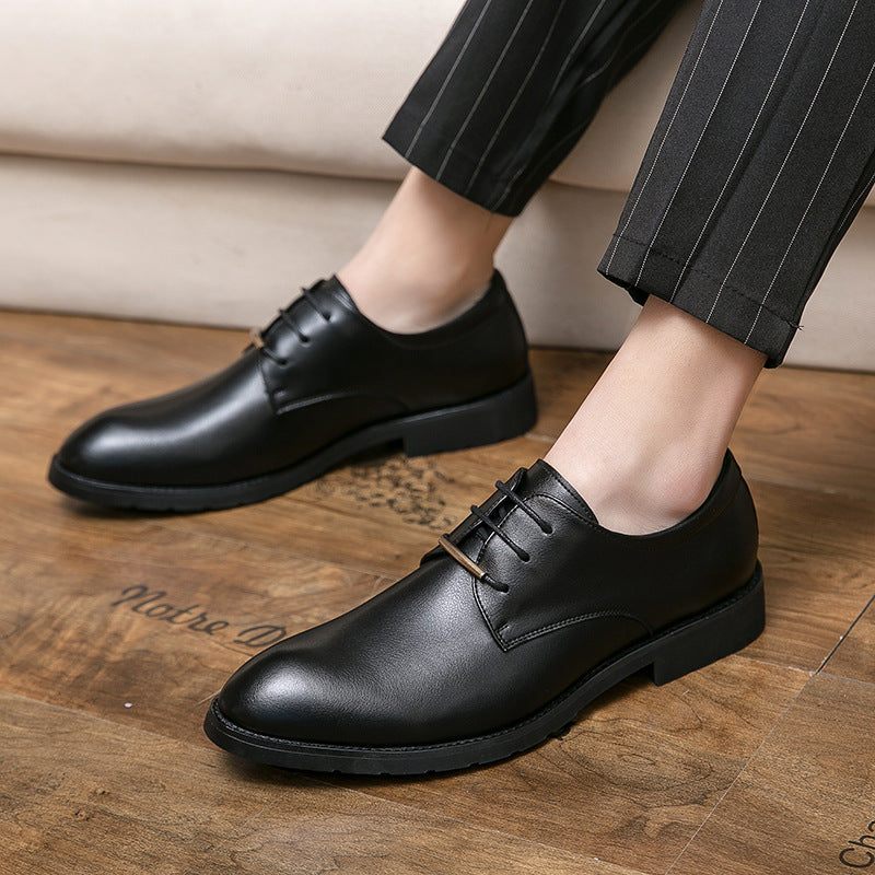 Herren Business Lederschuhe mit Rundem Zeh und Rutschfester Sohle | Ideal für alle Jahreszeiten