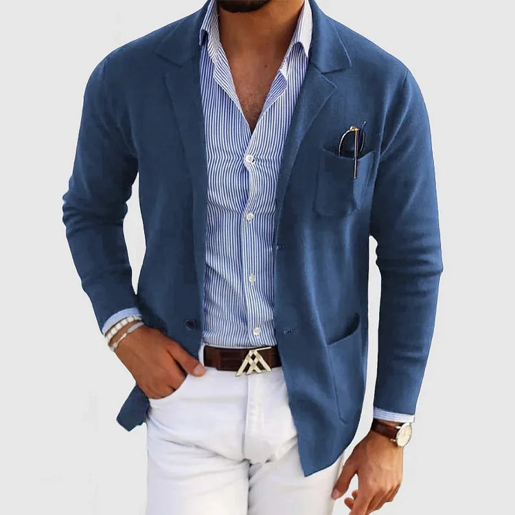 Klassischer Einreihiger Blazer für Männer Ideal für Herbst und Winter