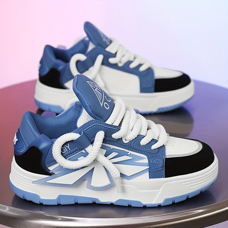 Herrensneaker mit Dicker Sohle und Synthetikleder-Obermaterial | Ideal für Frühling Sommer und Herbst