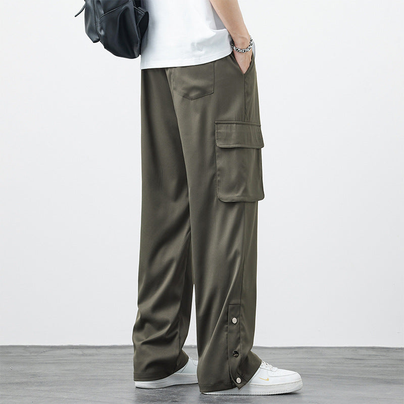 Herren Plus-Size Lockere Gerade-Hose Arbeitslatzhose I Ideal für Sommer