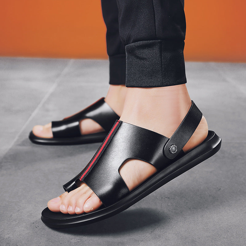 Atmungsaktive Ledersandalen mit abriebfester Sohle | Ideal für Frühling und Sommer
