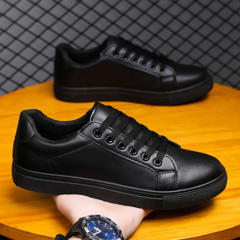 Herren Leder Schnür-Board-Schuhe mit PVC-Sohle | Ideal für alle Jahreszeiten