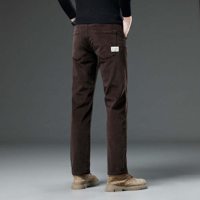 Herren Slim Fit Cord-Hosen mit Geradem Bein I Ideal für Herbst und Winter
