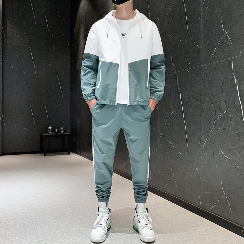 Zwei-teiliger Kapuzen-Cardigan Tracksuit | Ideal für Alle Jahreszeiten