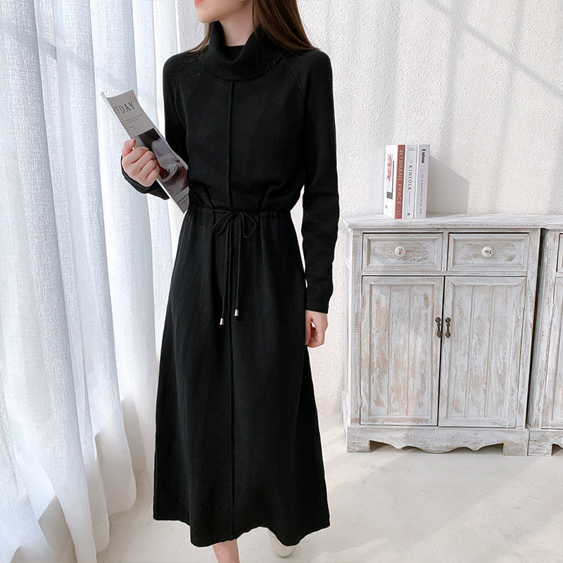 Langarm-Strickkleid mit Geradem Bund | Ideal für Frühling und Herbst