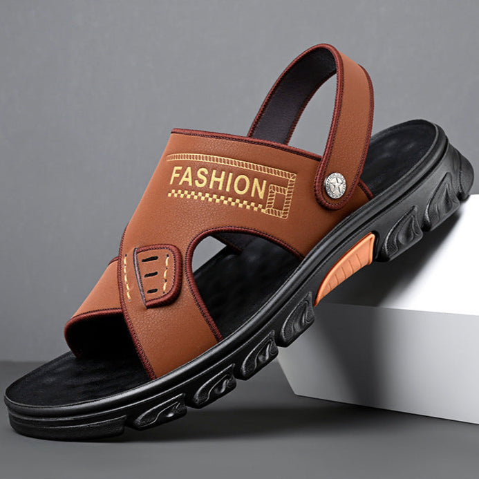 Offene Zehen Echtes Leder Sandalen mit Rutschfester Sohle | Ideal für den Sommer