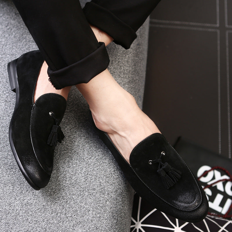 Schafwollgefütterte Mid-Top Leder Pea Schuhe | Ideal für Frühling und Herbst