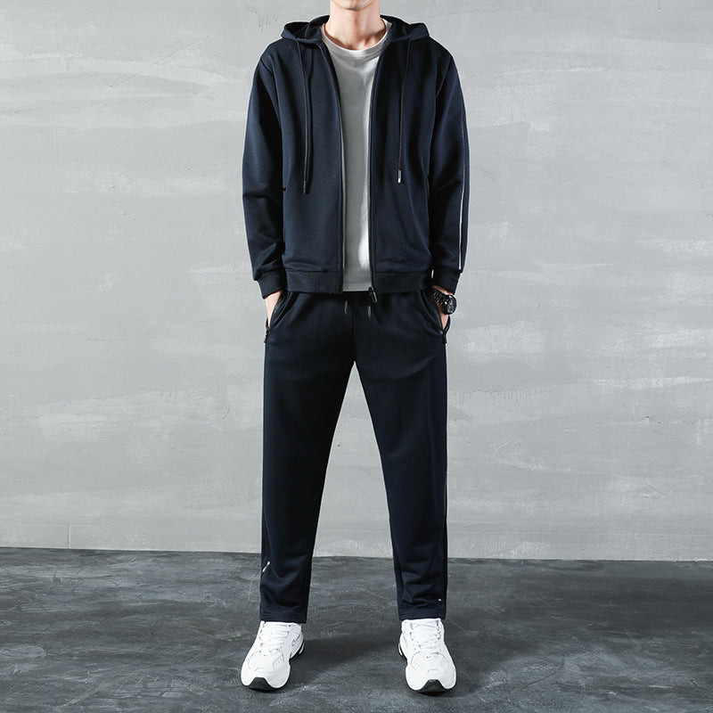 Zweiteiliges Herren-Kapuzen-Cardigan-Set Ideal für Alle Jahreszeiten