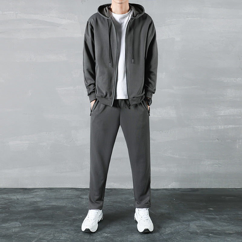 Zweiteiliges Herren-Kapuzen-Cardigan-Set Ideal für Alle Jahreszeiten
