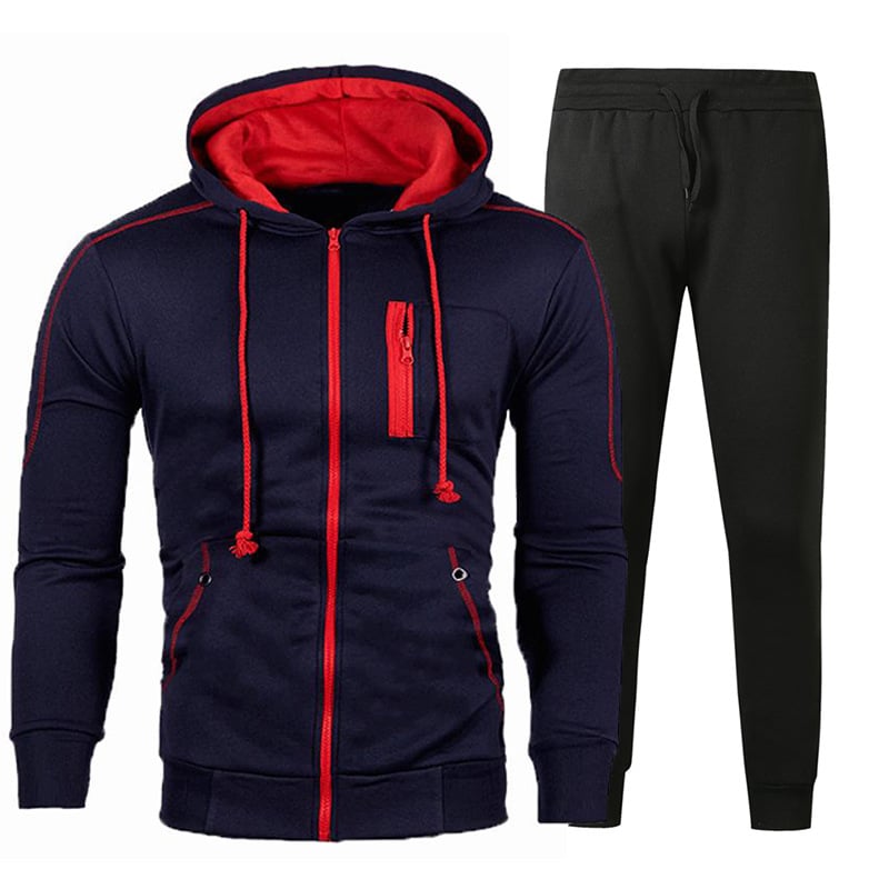 Herren Kapuzen-Cardigan-Jacke mit Langarm | Ideal für Frühling und Herbst