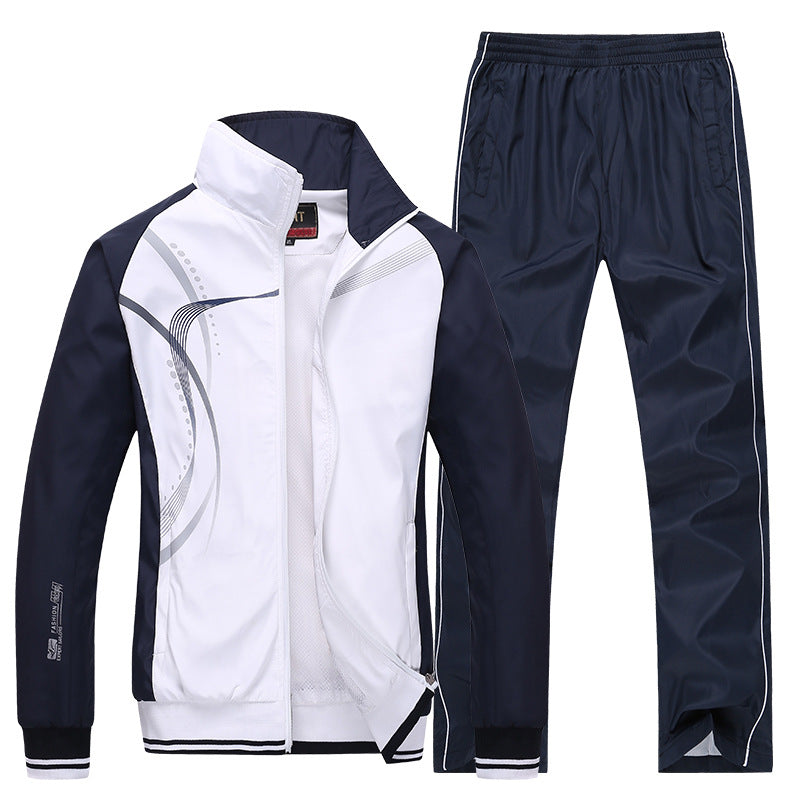 Langärmliges College-Stil Zwei-Teile Set | Ideal für Frühling und Herbst