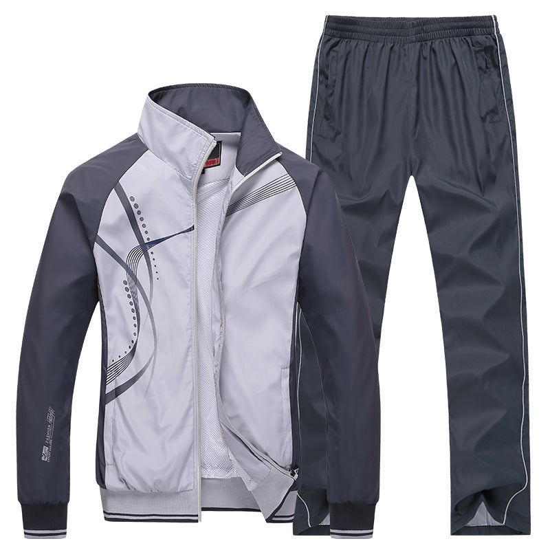 Langärmliges College-Stil Zwei-Teile Set | Ideal für Frühling und Herbst