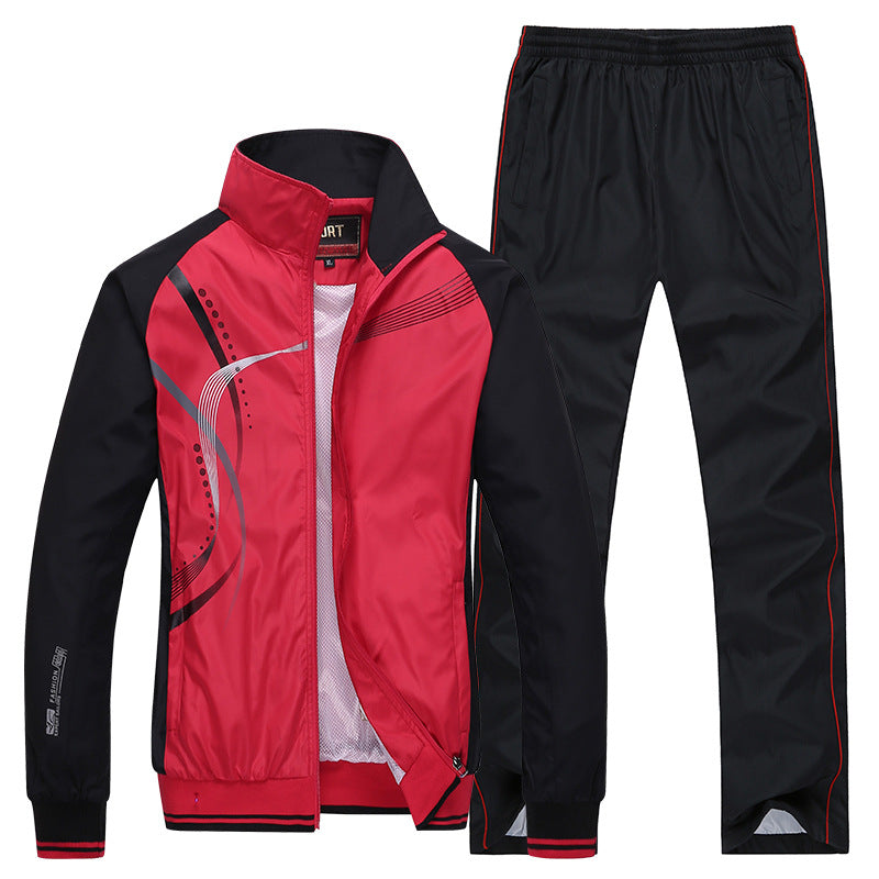 Langärmliges College-Stil Zwei-Teile Set | Ideal für Frühling und Herbst