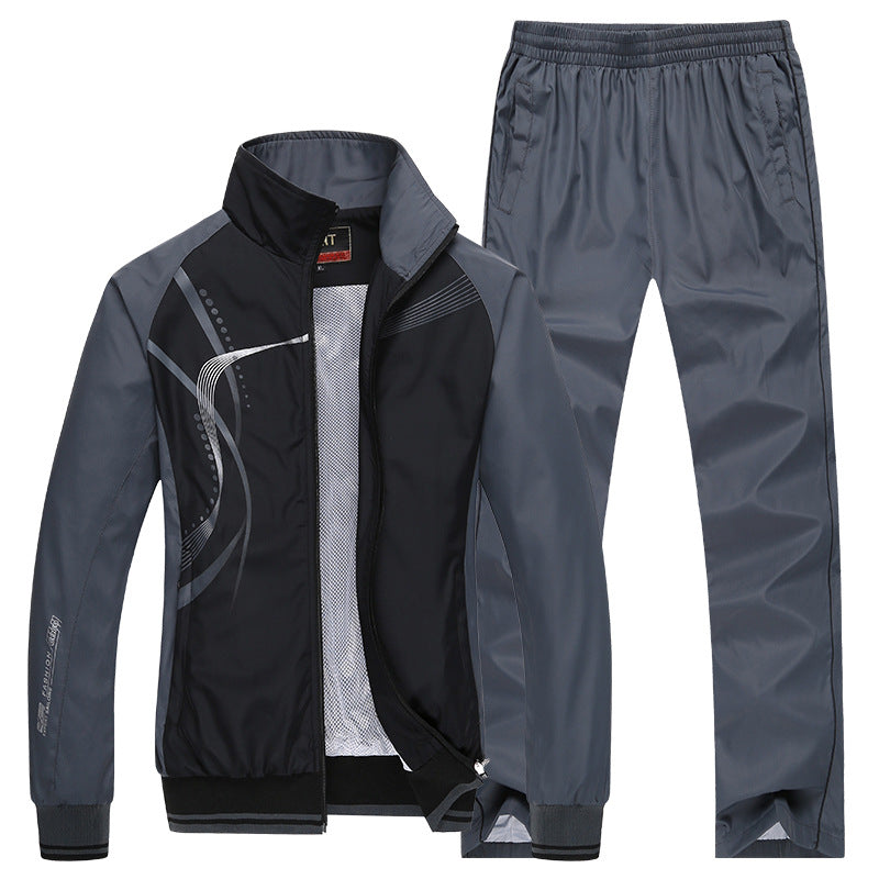 Langärmliges College-Stil Zwei-Teile Set | Ideal für Frühling und Herbst