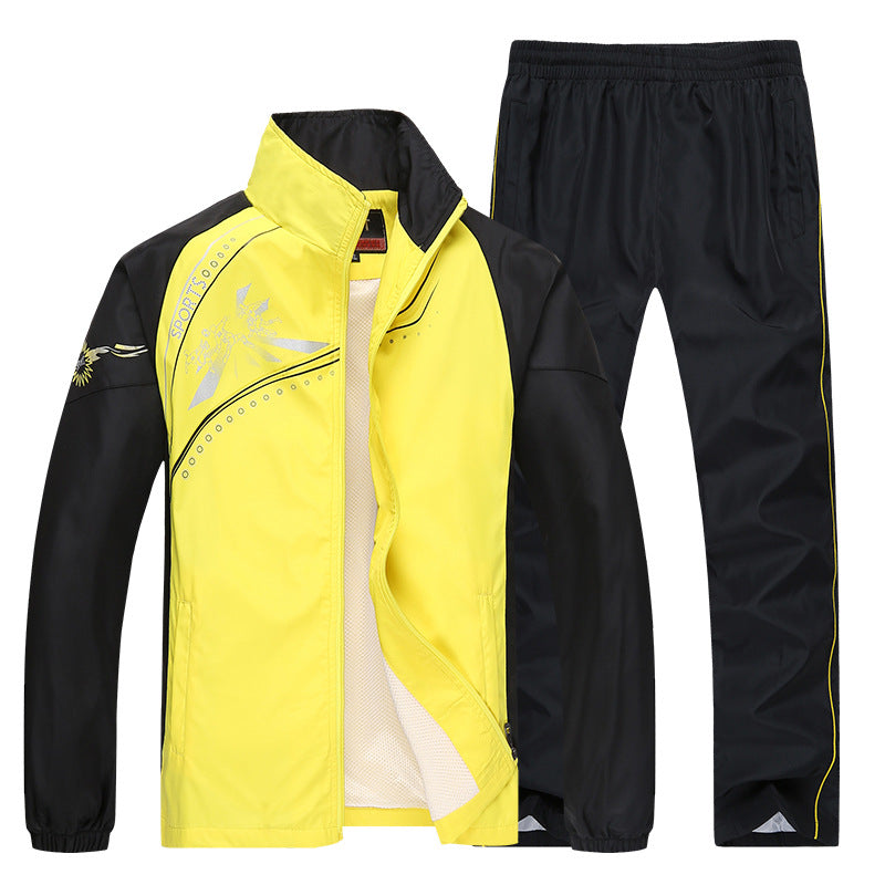 Langärmliges College-Stil Zwei-Teile Set | Ideal für Frühling und Herbst