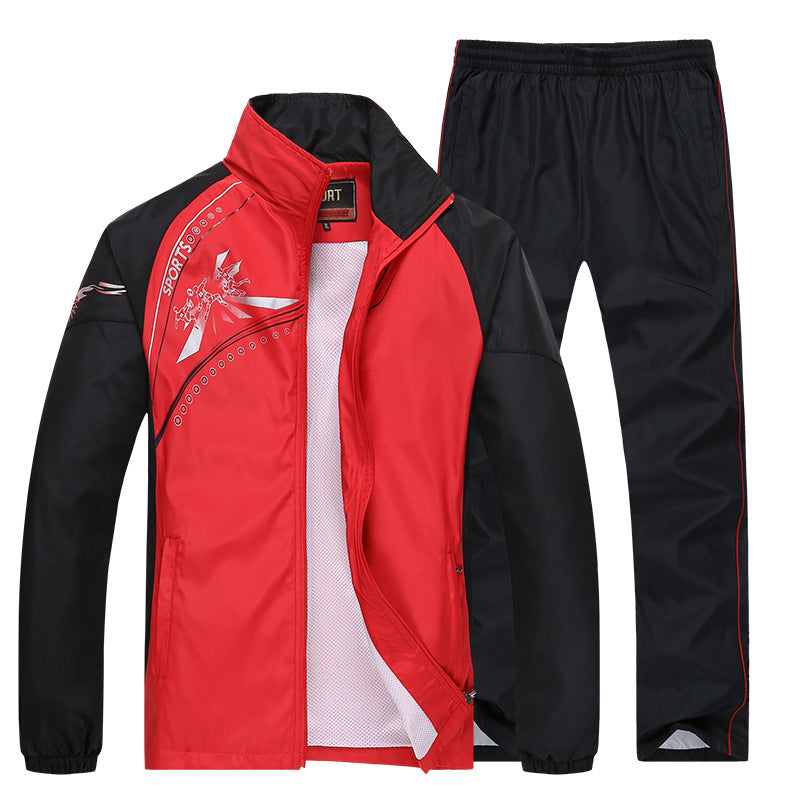Langärmliges College-Stil Zwei-Teile Set | Ideal für Frühling und Herbst