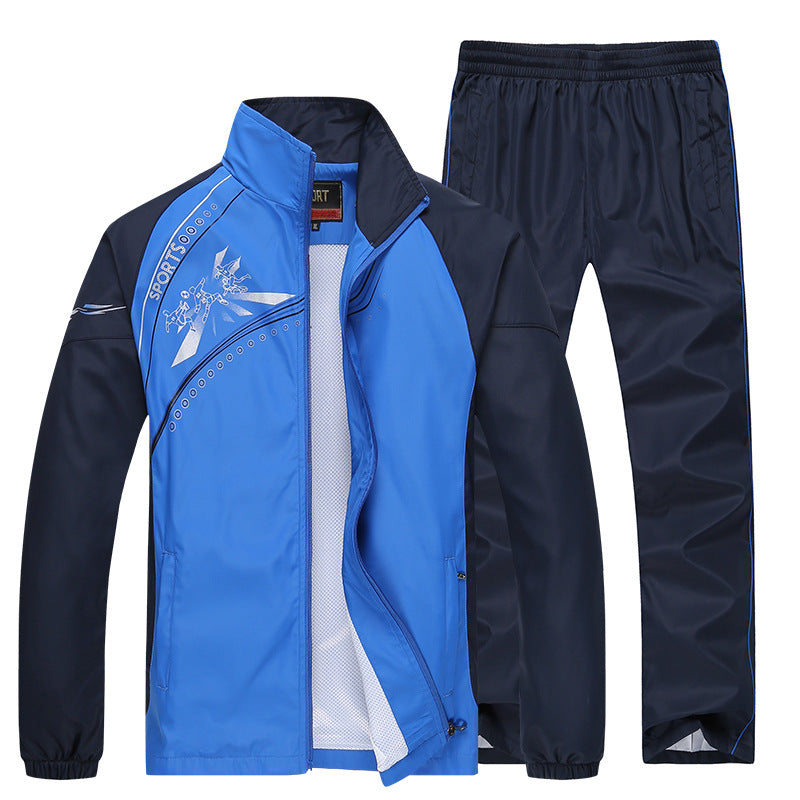 Langärmliges College-Stil Zwei-Teile Set | Ideal für Frühling und Herbst