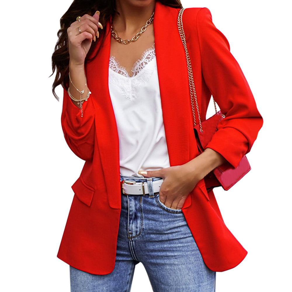 Weit Geschnittener Blazer mit langen Ärmeln und Futter | Ideal für Frühling und Herbst