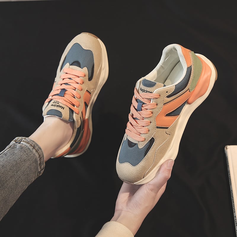 Damen Atmungsaktive Weiße Schuhe mit Plateauabsatz | Ideal für den Herbst