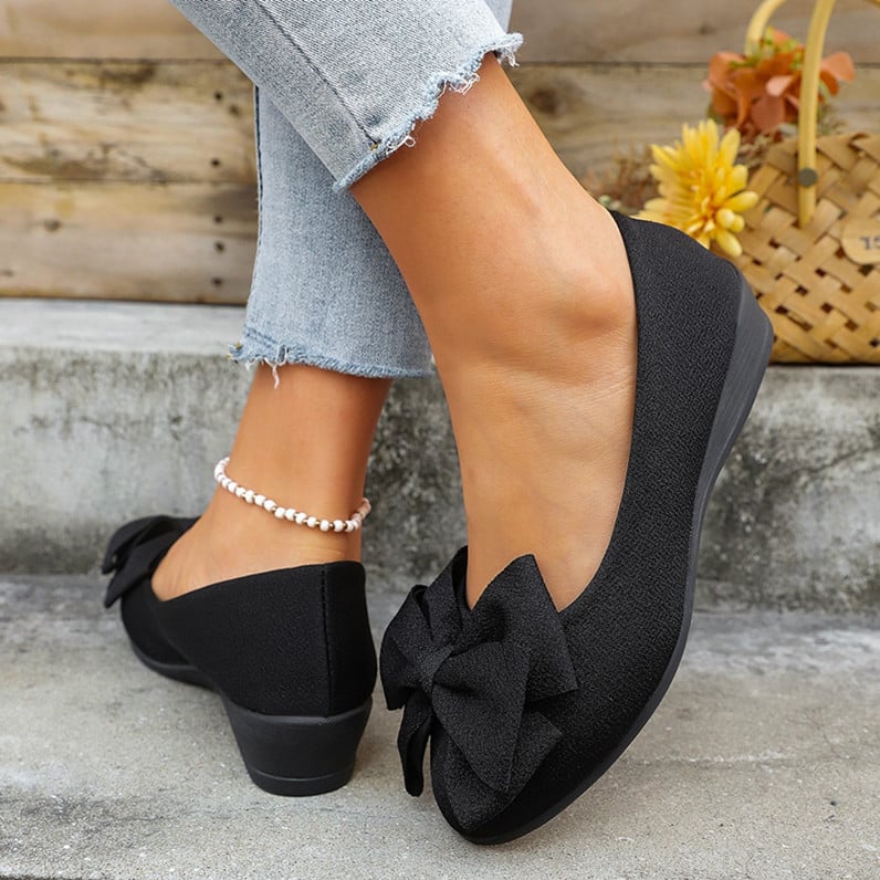 Slip-On Loafer mit Schleife und Rundkappe | Ideal für alle Jahreszeiten