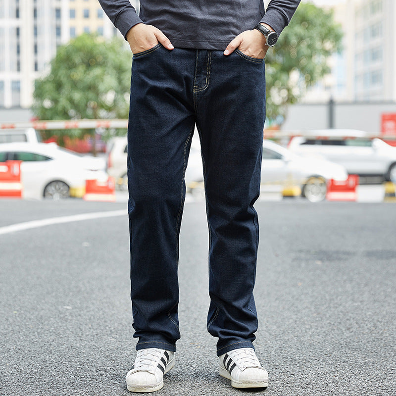 Plus-Size Herren Lose Gerade Bein Mit Mittlerer Taille Jeans I Ideal für Alle Jahreszeiten