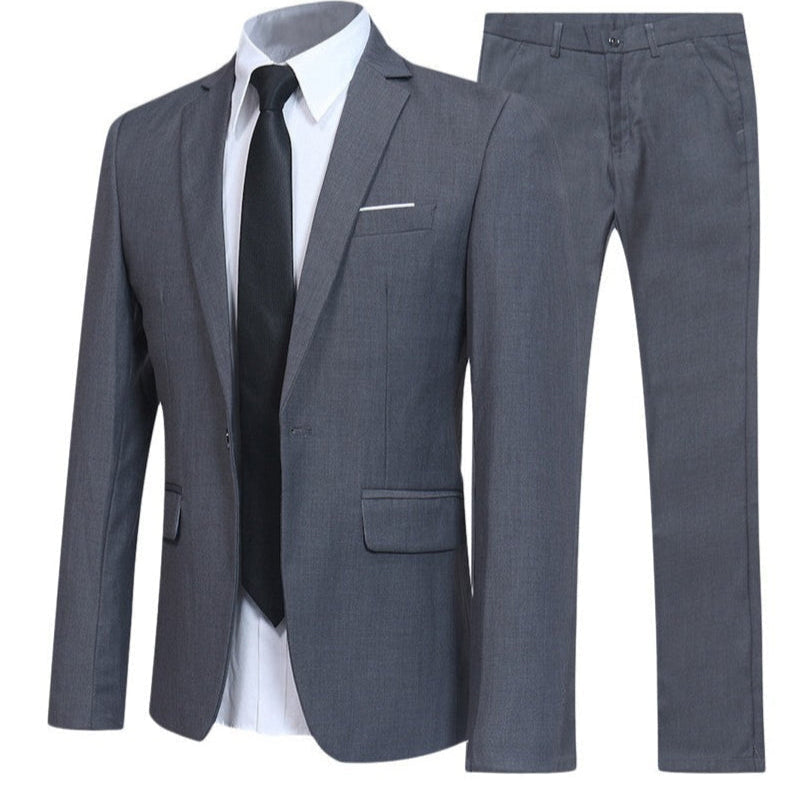 Herren Slim Fit Zwei-Teile Anzug mit Reverskragen | Ideal für Alle Jahreszeiten