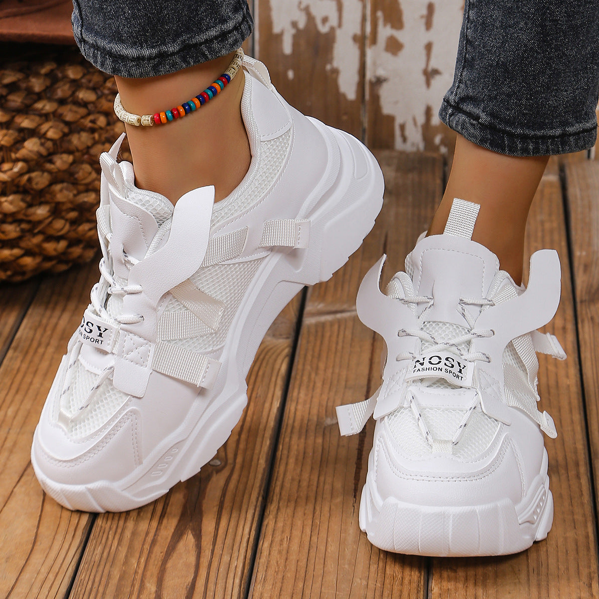 Atmungsaktive Mesh-Laufschuhe für Frauen mit Höhenverstellung | Ideal für Frühling, Herbst