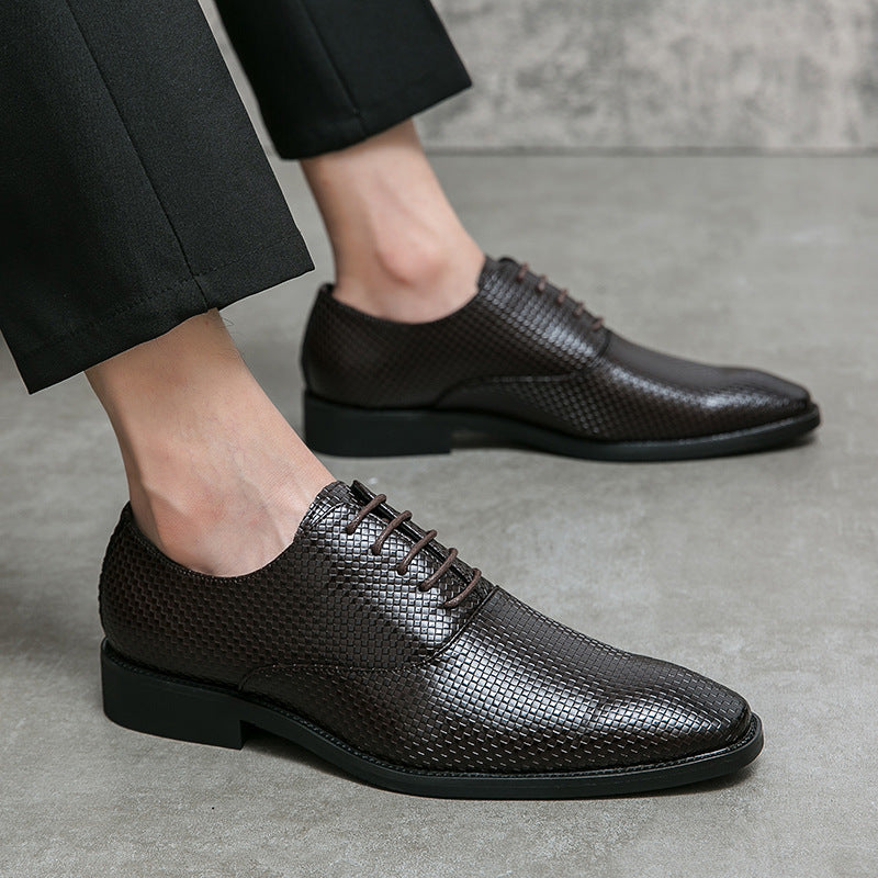 Herren Leder Business Schnürschuhe mit Spitzem Zeh | Ideal für Frühling Sommer und Herbst