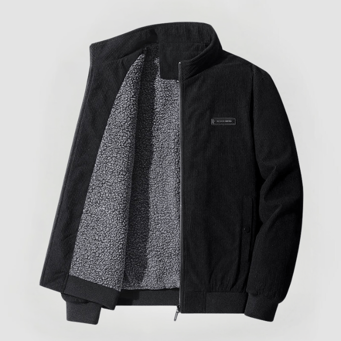 Cordjacke mit Sherpa-Futter und Praktischen Taschen I Ideal für Herbst und Winter