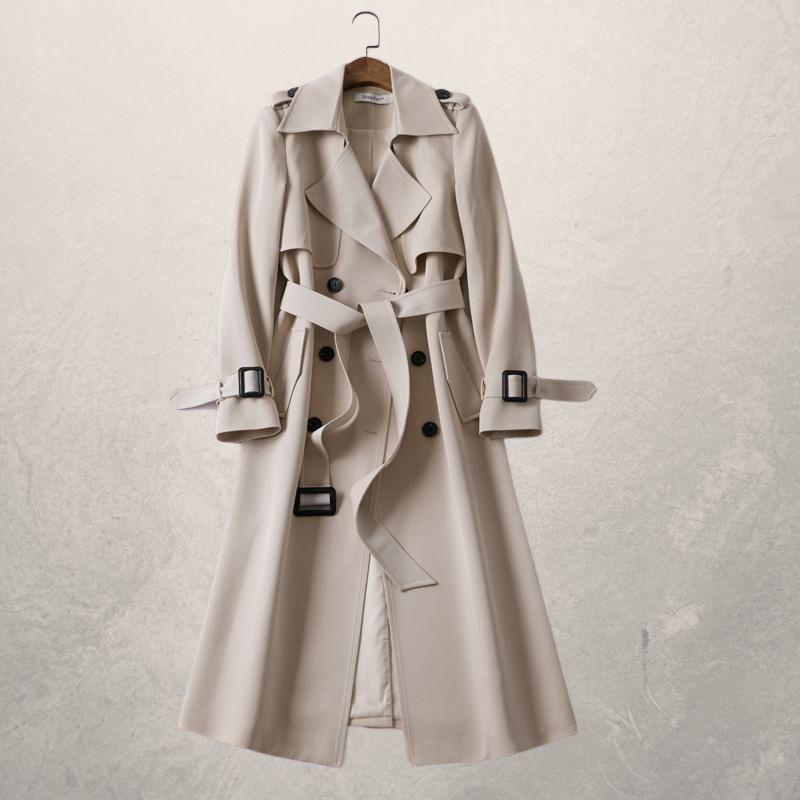 Damen-Mantel in Mittellänge mit Gürtel in der Taille | Ideal für den Herbst