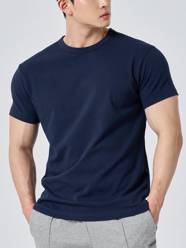 Herren Sportliches Rundhals Kurzarm T-Shirt – Ideal für den Sommer