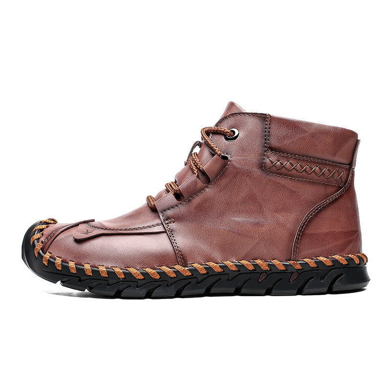 Dicksohlige Cow Split Leder Werkzeugstiefel | Ideal für Herbst und Winter