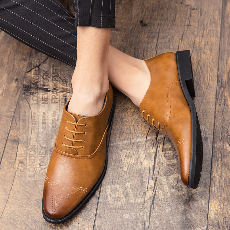 Herren Business Schuhe aus PU-Leder mit Gummisohle und Atmungsaktivem Design | Ideal für alle Jahreszeiten