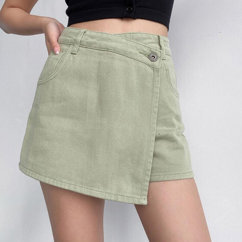 Asymmetrischer Denim Rock mit Weitem Schnitt | Ideal für Frühling und Sommer
