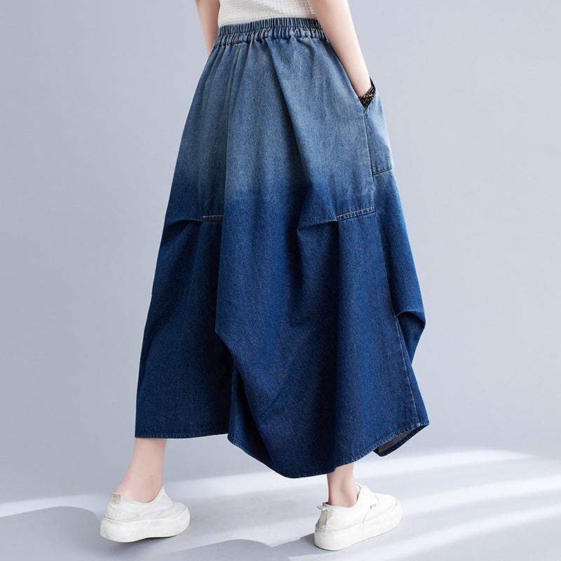 Verlaufs-Denimrock für Damen | Ideal für Frühling und Sommer