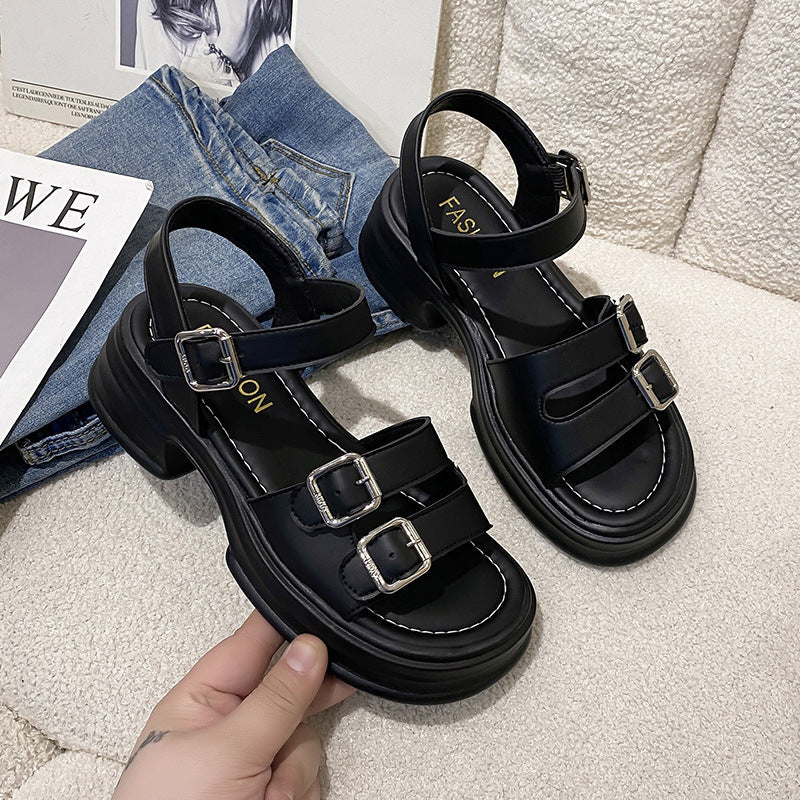 Plateau-Römersandalen mit Riemen | Ideal für den Sommer
