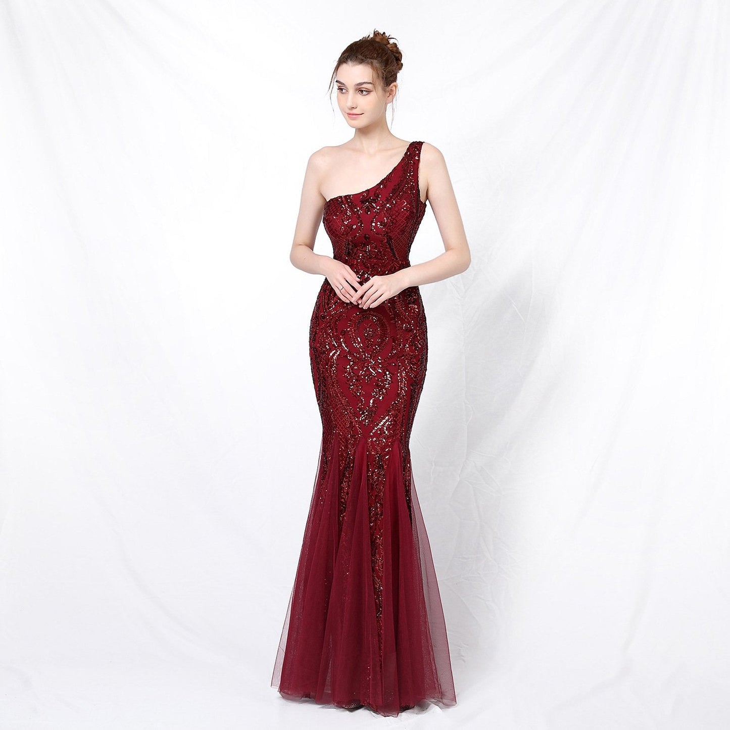 Rückenfreies Fischschwanz-Abendkleid mit Taillendetail | Ideal für alle Jahreszeiten