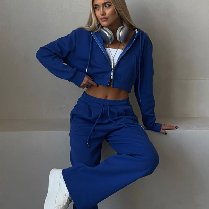Zweiteiliges Set mit Kapuzenjacke und Schnürjogginghose | Ideal für den Herbst