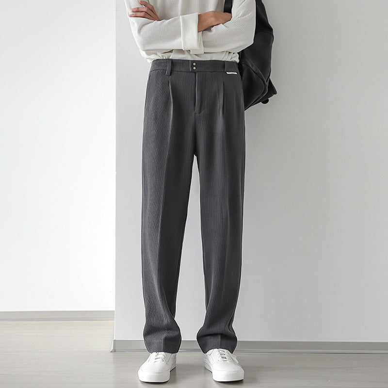 Herren Weite Gerade Cord-Sakko-Hose | Ideal für Alle Jahreszeiten