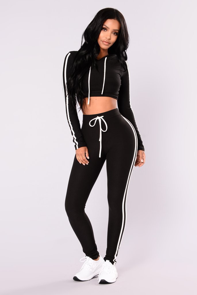 Damen Trainingsanzug mit Crop-Top-Hoodie und Slim-Fit-Hose | Ideal für Frühling und Herbst