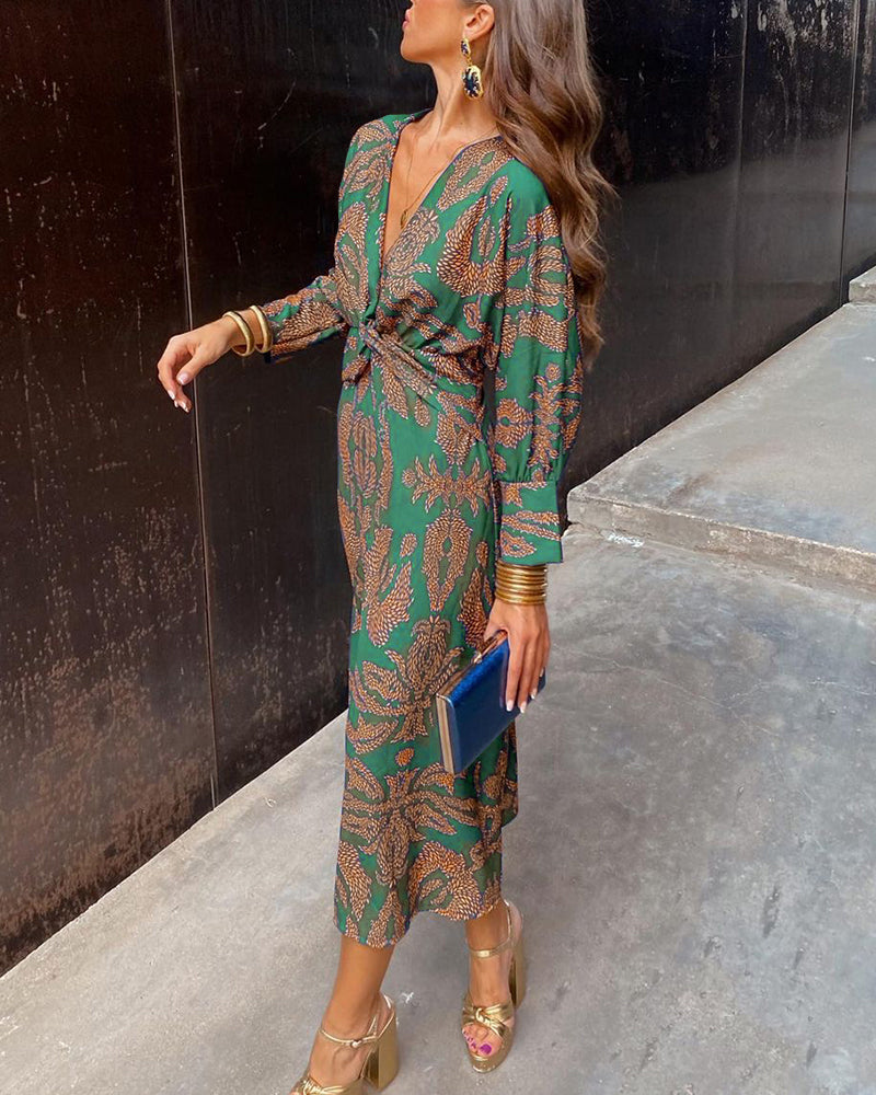 Elegantes Langes Kleid mit Maßgeschneidertem Schnitt | Ideal für Frühling und Herbst