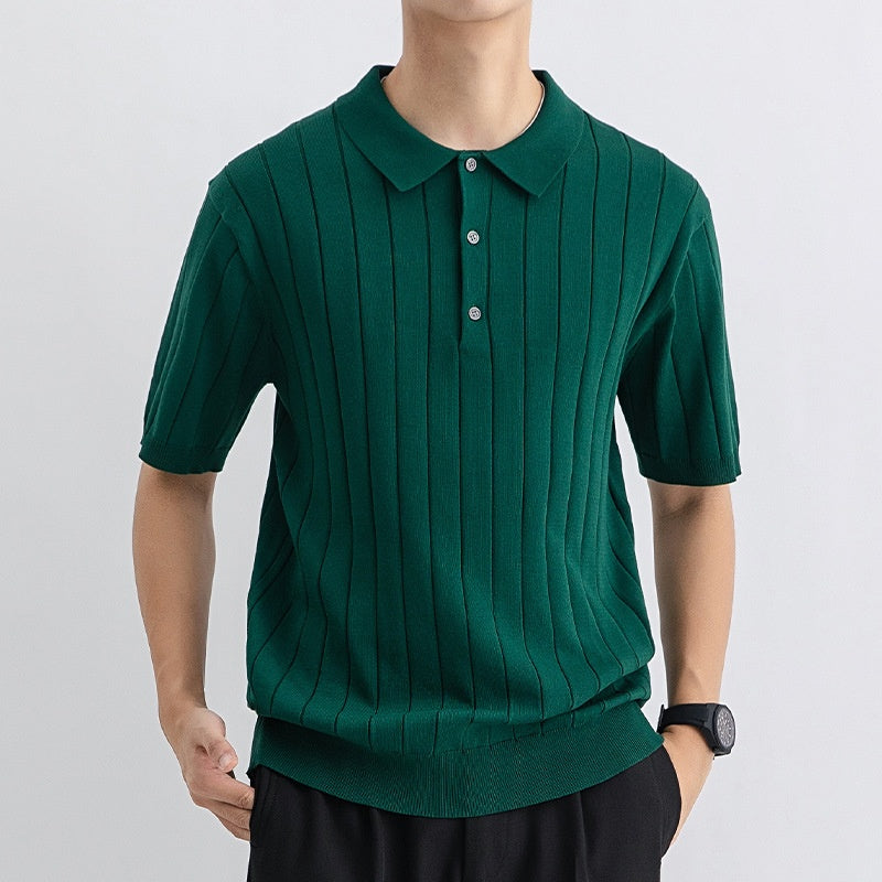 Atmungsaktiver Herren Strickpullover mit Kurzen Ärmeln | Ideal für den Sommer