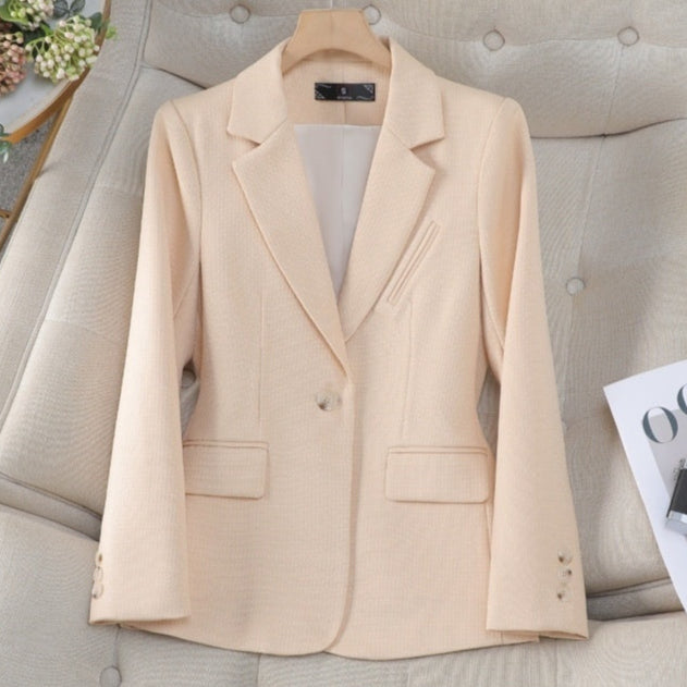 Damen Fitted Blazer mit langen Ärmeln und Taschen | Ideal für Herbst und Winter