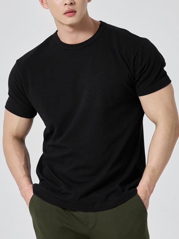 Herren Sportliches Rundhals Kurzarm T-Shirt – Ideal für den Sommer