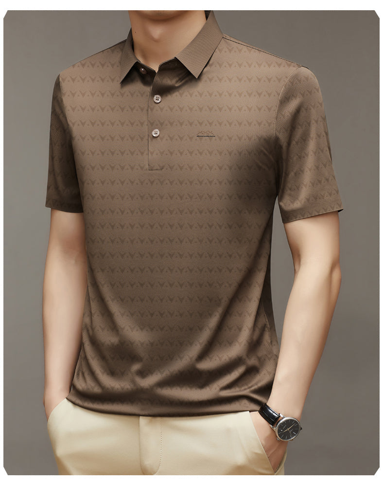 Herren Ice Silk T-Shirt mit kurzen Ärmeln Ideal für den Sommer