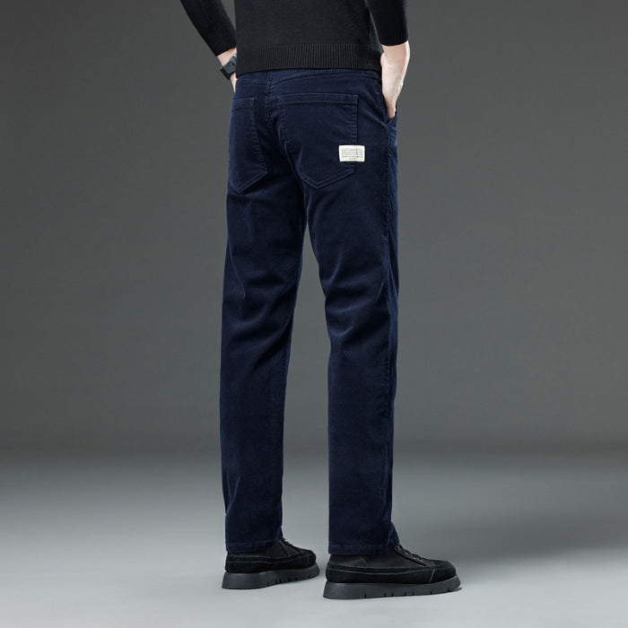 Herren Slim Fit Cord-Hosen mit Geradem Bein I Ideal für Herbst und Winter
